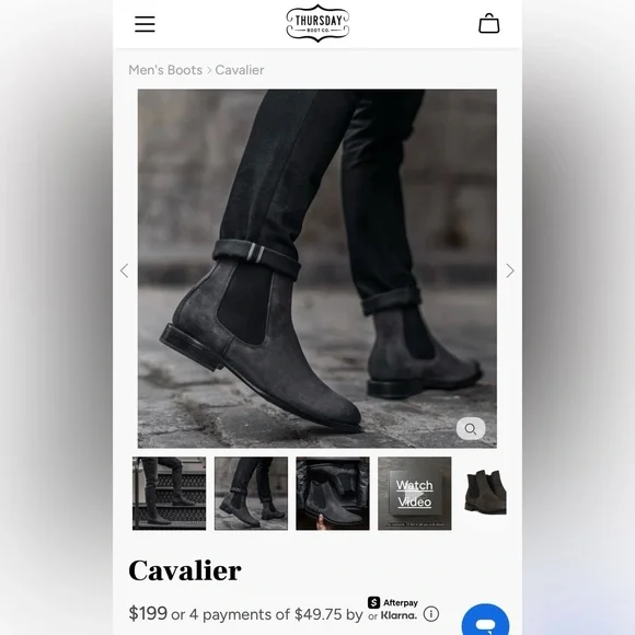 Thursday Boot Company Dark Gray Chelsea Boots - Picture 2 of 5